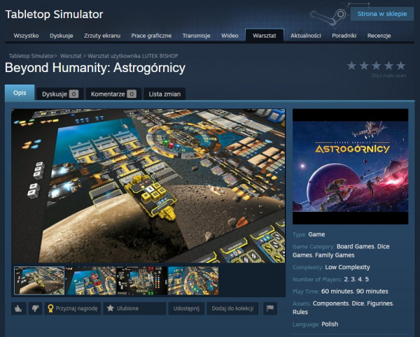 Astrogórnicy w Tabletop Simulator na Steam Astrogórnicy w Tabletop Simulator na Steam